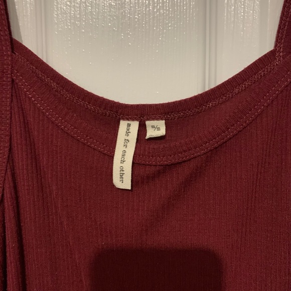Made for Each Other Maroon Ribbed Cami - Picture 2 of 3